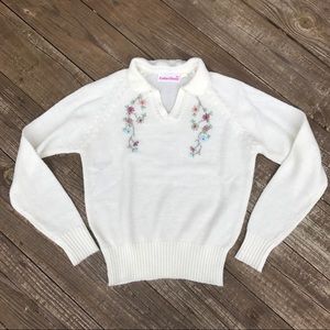 Vintage Flower Detail Sweater